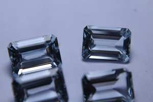 Lote de piedras preciosas de Aguamarina Octágono azul natural, corte facetado, 14x10mm, pieza única - Product Image 4