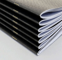 Album de brochures graphiques sur l'équitation en cuir verni, reliure parfaite, agrafé, couverture rigide, papier couché, impression numérique
