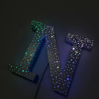 Letrero Luminoso LED con Efecto de Cielo Estrellado, Letras de Canal LED, Letrero de Neón LED con Efecto de Cielo Estrellado
