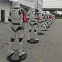 Escultura de Robot de Acero Inoxidable Fundido a Presión, Pulido a Espejo, Tamaño Real, Estatua Humanoide Futurista para Exhibición en Vestíbulo de Empresa Tecnológica
