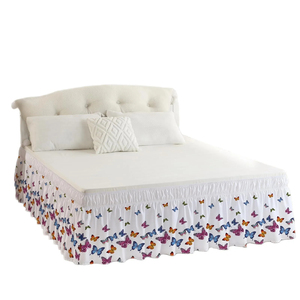 Jupe de lit unie 100 % microfibre, 300 fils, style classique, imperméable, écologique, vente en gros à bas prix, literie OEM - Product Image 1
