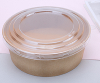 Bols en papier jetables écologiques tasses assiettes avec couvercles pour l'emballage des aliments-salade nouilles soupe riz en vente