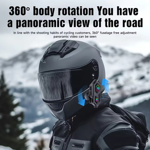 Auriculares Intercomunicadores <span class=keywords><strong>para</strong></span> Cascos de Motocicleta con Cámara, Grabación de Video, Comunicación BTH de 600m, Auriculares Impermeables <span class=keywords><strong>para</strong></span> Motociclistas - Product Image 2