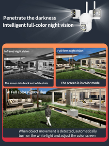 IPC360home 3 lentes 2K 6MP 5K <span class=keywords><strong>12MP</strong></span> seguridad inalámbrica CCTV Cámara al aire libre 360 grados a prueba de agua con visión nocturna colorida IPC - Product Image 6