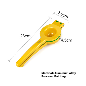 Presse-citron à main Aluminum Ally 2 en 1 double couche jaune Presse-agrumes manuel à citron vert Presse-agrumes portable - Product Image 3