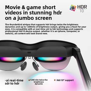 Gafas Inteligentes AR RayNeo Air 4 Pro, TV Montada en la Cabeza, HDR10, Alta Definición, Sin VR, Dispositivo XR para Ver Películas con IA - Product Image 2