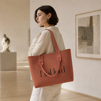Sac fourre-tout en crochet tricoté personnalisé avec logo, coloré, grande capacité, réutilisable, pour femme, idéal pour le shopping, la plage ou le marché