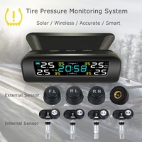 Système de surveillance de la pression des pneus sans fil à énergie solaire, surveillance de la pression des pneus d'automobile avec 4 capteurs internes