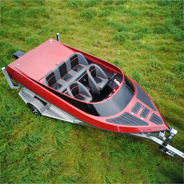 Ecocampor 14ft/15ft 5 Man High Speed Jet Boats Kits V-Hull Aluminum Yacht for Sale