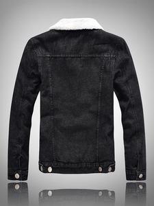 Service OEM - Veste d'hiver en denim épaisse pour homme avec boutons décoratifs - Veste d'hiver en coton - Product Image 3