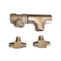 ASME B16.9 Conexión de tuberías en T Carbono de alta presión/SS Equal Tee SCH40 Soldadura Reducción de acero en T