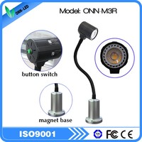 Lampes LED industrielles flexibles ONN-M3R 4,5W avec base magnétique CE ROHS pour éclairage de machine CNC et indicateur laser