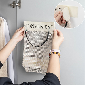 Gadget de rangement mural pour sacs poubelles, grande capacité, en maille polyester, pour cuisine - Product Image 4