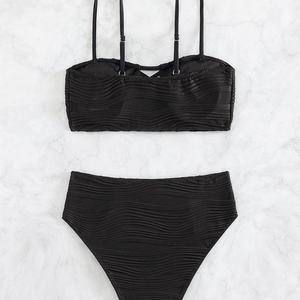 Maillot de bain triangle push-up imprimé pour femme, design personnalisé, échancré, pour fitness et plage - Product Image 3