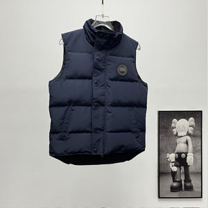 <span class=keywords><strong>Chaleco</strong></span> Ligero de Plumón para <span class=keywords><strong>Hombre</strong></span>, Estilo Canadiense, Impermeable, con Cuello Mao, Cierre de Cremallera, Color Gris, para Deportes Activos, Senderismo y Viajes - Product Image 4