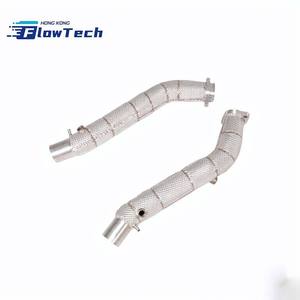 ท่อลงสแตนเลส T304 คุณภาพสูง FlowTech รุ่นขายดี พร้อมแผ่นกันความร้อน สำหรับ Ferrari 360 3.6L V8 - Product Image 6