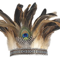 Serre-tête à plumes de coq pour fille, accessoire de tête de carnaval, bandeaux pour cheveux d'Halloween, coiffe à plumes, accessoires capillaires - Vente chaude