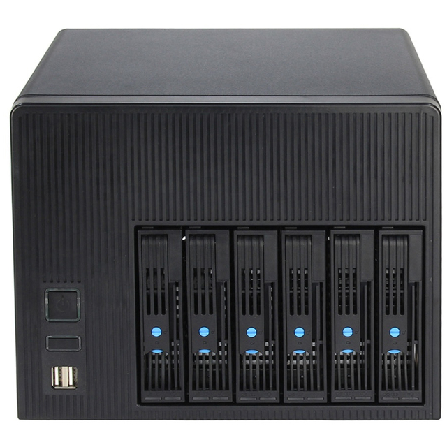 Armortec OEM ODM 6 Bay NAS Storage Server Support 3.5" HDD Hot Swap Drive Flex 1U Power Supply