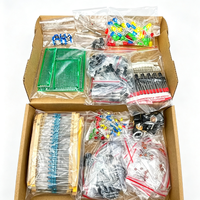 Kit d'assortiment de composants électroniques 1818 pièces, résistance, condensateur, LED, transistor, PCB pour prototypage électronique, réparation DIY
