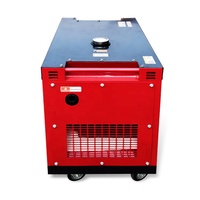 Générateur diesel silencieux 4,5 kW, refroidi par air, unité d'alimentation portable, démarrage électrique, AVR, arrêt en cas de faible niveau d'huile, pour usage domestique et commercial