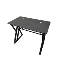Table de jeu noire en gros d'usine, design moderne, bureau de jeu ergonomique, bureau d'ordinateur simple, bureau PC