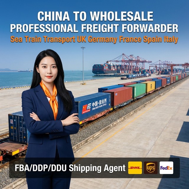 China to Wholesale Professional Freight Forwarder Sea Train Transport UK Germany France Spain Italy FBA/DDP/DDU Shipping Agent