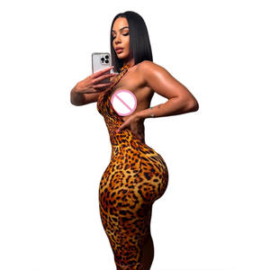 GY1110-2025 Frauen Sommer Mode Persönlichkeit Kreativer Leoparden muster Enger rücken freier Overall - Product Image 5