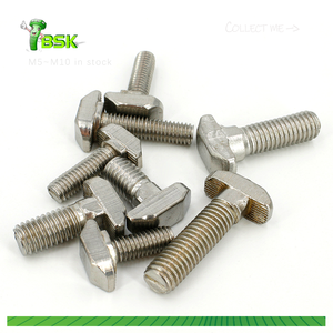 <strong>T</strong>-Head Square Neck <strong>Bolt</strong> DIN 186-1 Steel Assorted Titanium Plastic Aluminium Nylon Nickel Inch 1/4 Metric M6 - Product Image 4