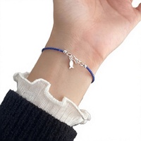 Bracelet unisexe en argent 925 avec breloque poisson doré mignon, coupe princesse, zircon JR, style spirituel classique - Cadeau idéal pour les occasions festives