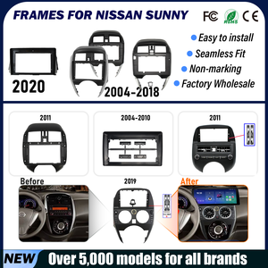 Cadre Android pour autoradio <span class=keywords><strong>NISSAN</strong></span> Sunny, vente en gros d'usine, kits de panneaux de tableau de bord, lecteur DVD de voiture, cadre d'autoradio - Product Image 1