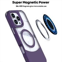 2.3mm TPU PC 2 en 1 Joint Magnétique Clair Étui de Téléphone Portable pour iPhone 16 Pro Max 15 14 Plus 13 12 Couverture Arrière Transparente