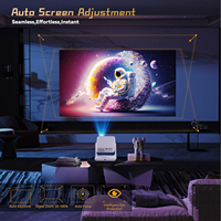 Projecteur intelligent Android mini Anxin D1 natif 1080p, mise au point automatique, correction trapézoïdale, WiFi 6, audio, cinéma maison portable
