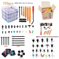 725 pièces 23 types de clips de fixation en plastique pour voiture ensemble de clips universels en plastique pour véhicule ensemble de rivets de fixation pour voiture panneau de porte pince mixte
