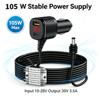 Convertidor Elevador de Voltaje DC-DC 3 en 1 de 105W, de 12V/24V a 30V, con USB Dual Tipo-C y Pantalla de Voltaje, para Starlink, Mini RV, Camión, Barco - ¡Venta Caliente!