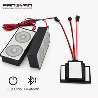 Lecteur Musical 5A 12V 60W, Capteur Tactile Double Bouton, Variateur LED Une/Trois Couleurs, Interrupteur Tactile Miroir avec Haut-Parleur