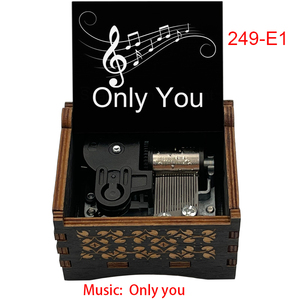 Only You Wooden Music Box 18 Note Wind up Movement Special Gift for Wife Husband Lover Girlfriend Birthday Valentine's Day - Product Image 2