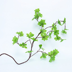 Plante artificielle verte suspendue en forme de cloche, bouquet à 6 branches pour décoration intérieure, bureau, mariage - Product Image 2