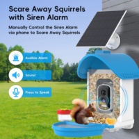 Mangeoire à oiseaux intelligente à visionnement visuel par IA, alimentée par énergie solaire, étanche, en matériau ABS, pour usage extérieur, capable d'identifier plus de 10 000 espèces d'oiseaux, mangeoire bidirectionnelle pour animaux de compagnie