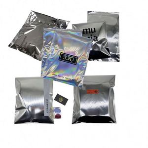 Holographic Poly Shipping Bags Flat Foil Mailing Bag Self Adhesive <b>Waterproof</b> Shipping Bags for Clothing Packaging - Product Image 2