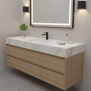 Encimera de Cuarzo Blanco Calacatta de Piedra Artificial Premium Duradera para Isla de Cocina, Tocador de Baño, Hotel - Product Image 4