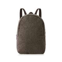 Sac à dos en polaire sherpa personnalisé en gros, sac à dos décontracté en peluche pour femmes, tendance