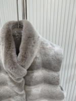 Gilet en fourrure de vison véritable pour femme, sans manches, vêtement d'extérieur chaud pour l'hiver
