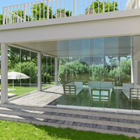 Moderne Transparente Klare Outdoor-Pergolen Regenfeste Vertikale Sonnenschutz-Lamellenüberdachung Balkon PC-Paneel-Schutz Pavillon