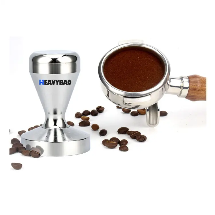 Heavybao Espresso Pers Koffie Tamper Houder Barista Tools Set Koffie Hammer Sabotage Mat Heavy Duty Rvs Koffie Tamper