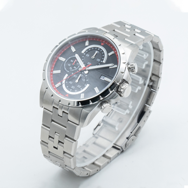 Custom Logo Design Japanese Movement Quartz Stainless Steel Automatic Watch Chronograph Watch Men