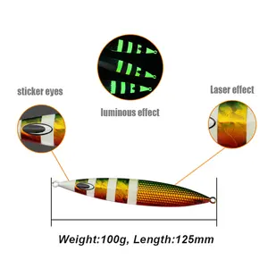 Esca giga per pesca in acque profonde a passo lento da 100 g125 mm