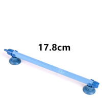 Pompe à air pour pêche en extérieur, en plastique bleu, avec diffuseur de pierre à air frais, tube extensible, tuyau d'air mural, fixation par ventouse, pour aquascape et bulles