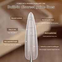 Missgooey Pro – Capsules d'ongles semi-couvrantes sans préparation, forme ovale droite, extensions d'ongles à couvrance totale, ajustement invisible, fournitures pour ongles