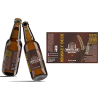 Étiquettes personnalisées pour emballages de canettes de bière en métal, conception de logo, impression, autocollant en rouleau Bopp imperméable pour canettes de bière