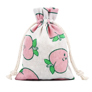 Nuevo Diseño, Bolsa de Regalo para Joyería de 13*18cm, Material Ecológico, Seda Impresa, Muselina Natural, Algodón, Lino, Marca Linna MB1318 - Product Image 6